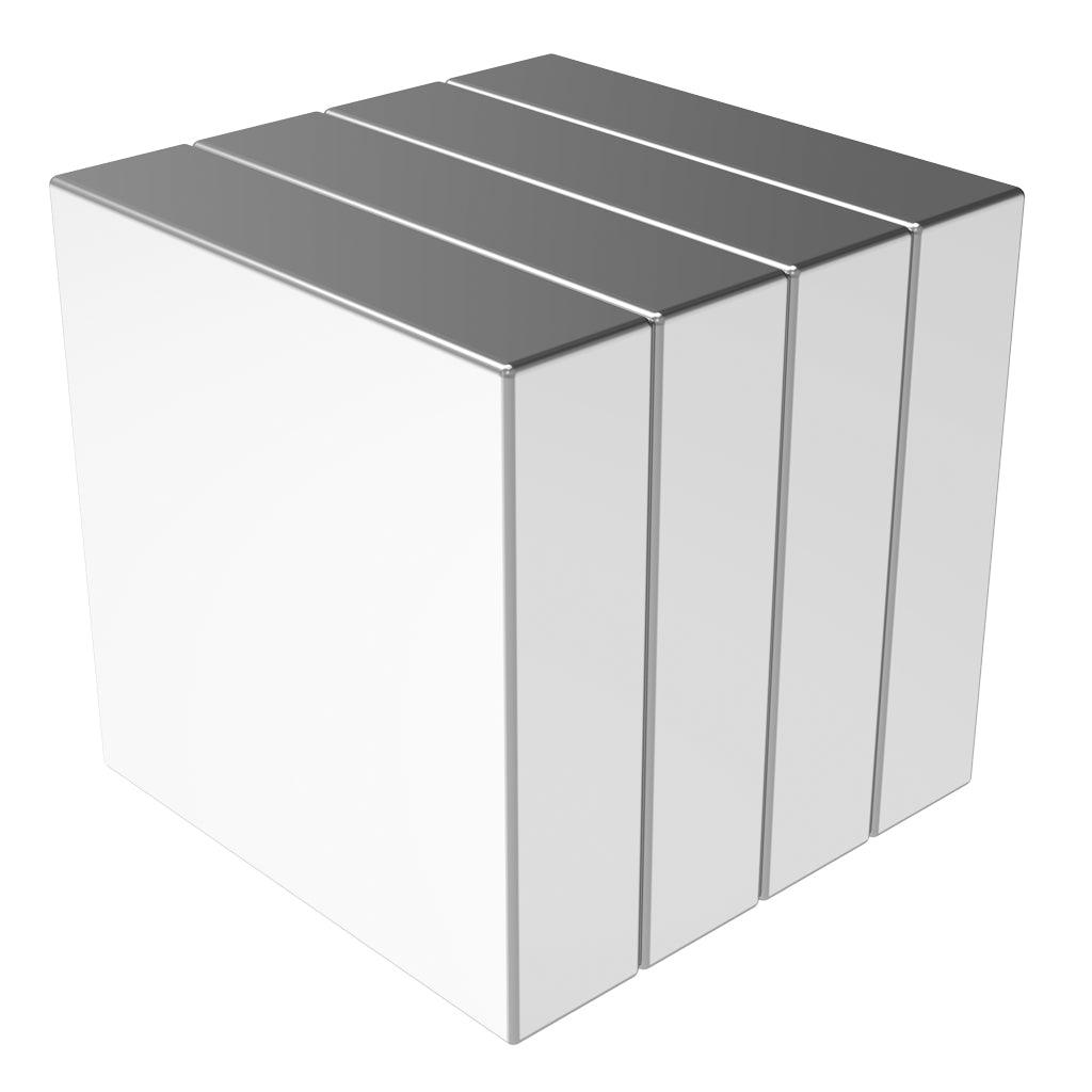 THE FAVORI NEUTRAL MAGNET EDITION 4色 1 x 1 x 1/4 inch Strong Neodymium Rare Earth Block Magnets N42 (4