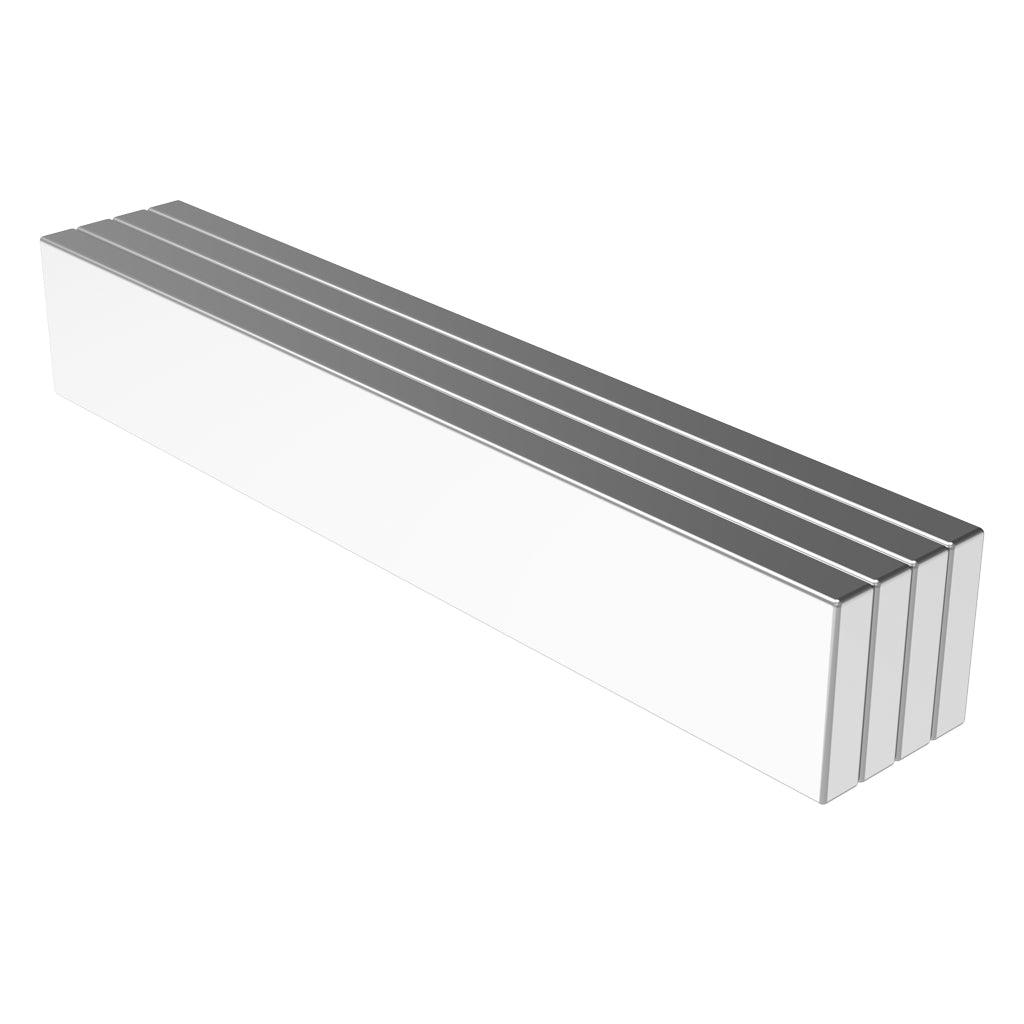 3 x 1/2 x 1/8 Inch Neodymium Rare Earth Bar Magnet N52 (4 Pack