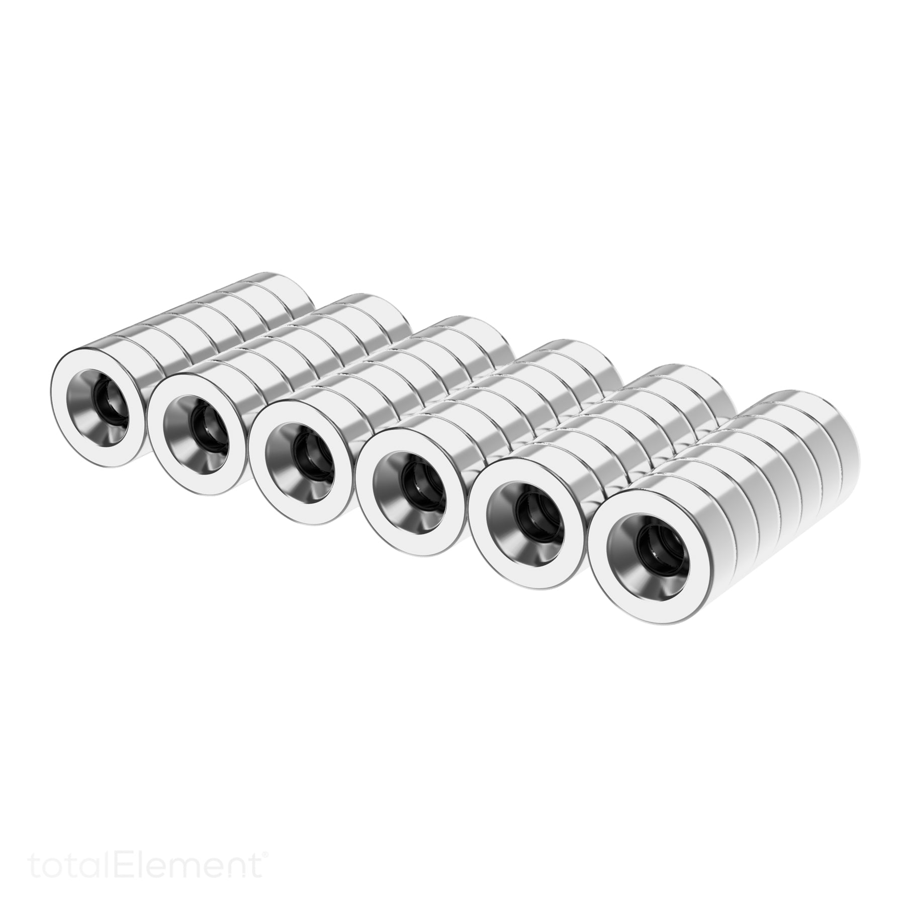 3/8 x 1/8 Inch Neodymium Rare Earth Countersunk Ring Magnets N42