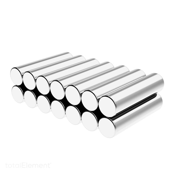 1/4 x 1 Inch Neodymium Rare Earth Cylinder/Rod Magnets N52 (14 Pack) - totalElement