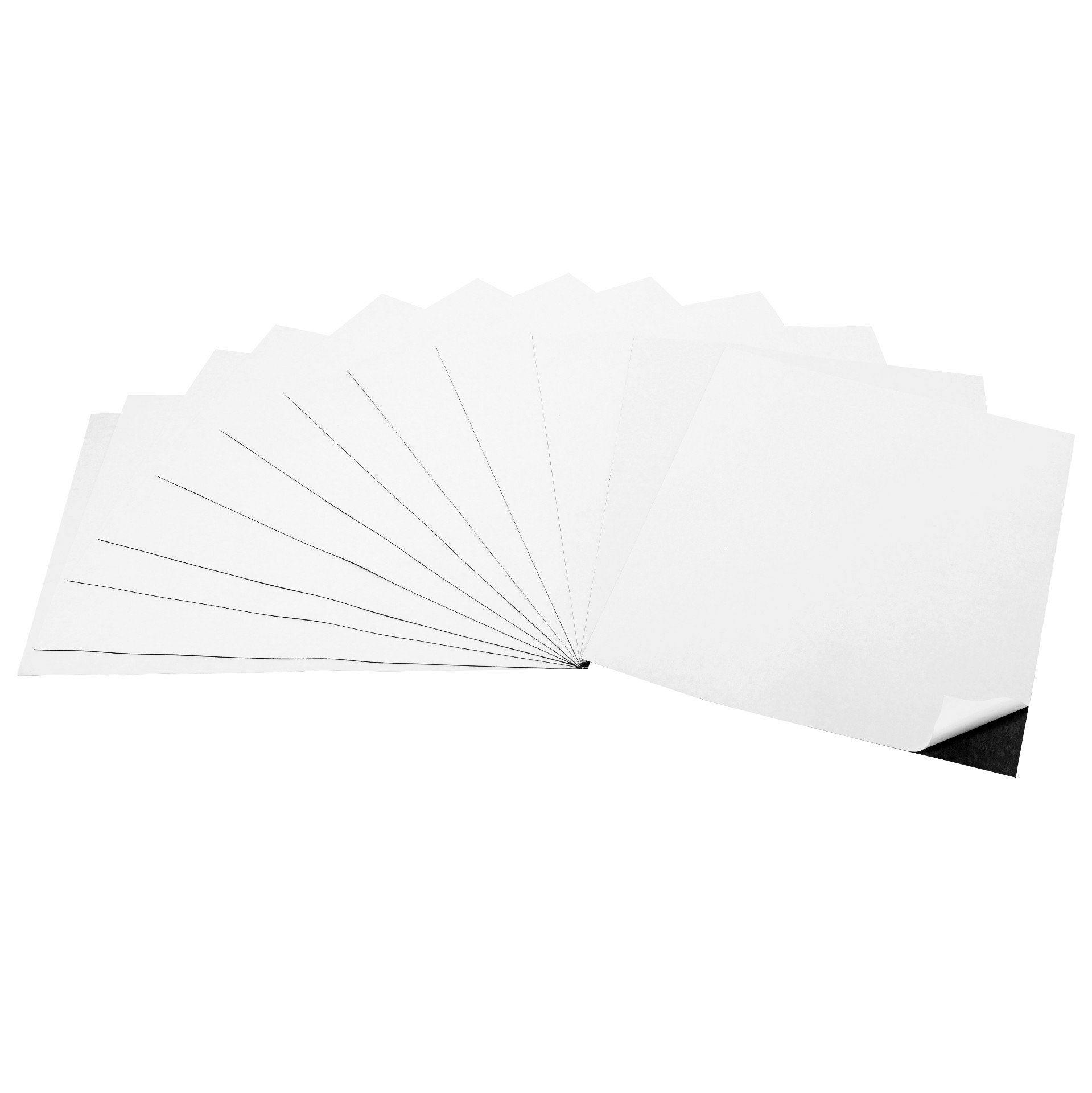 50 Self Adhesive Flexible Magnetic Sheets 8.5 x 11 inches