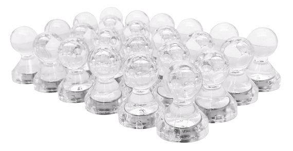 Small Clear Translucent Magnetic Push Pins (24 Pack) - totalElement