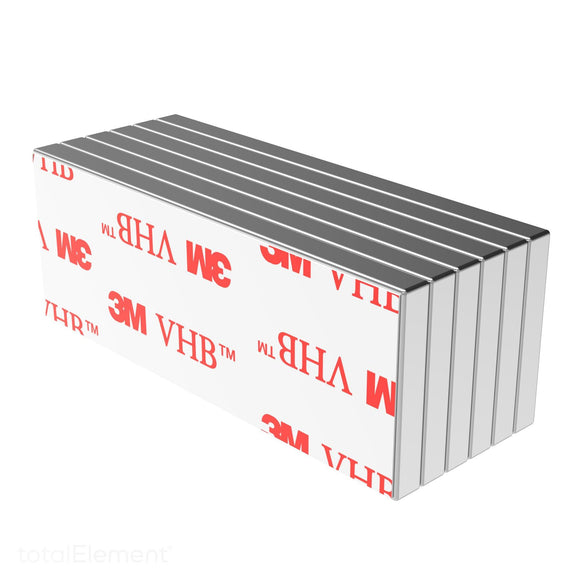 Neodymium Block Magnets with 3M Adhesive - totalElement