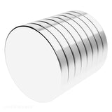 1 x 1/8 Inch Large Neodymium Rare Earth Disc Magnets N48 (8 Pack) - totalElement