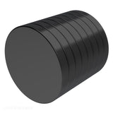 1 x 1/8 Inch Strong Neodymium Rare Earth Disc Magnets N52 with Black Epoxy Coating (8 Pack) - totalElement