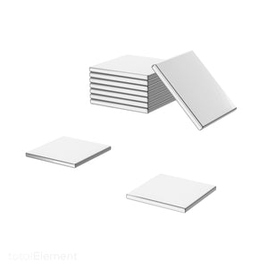 1/2 x 1/2 Inch Steel Block, Blank Metal Strike Plates (200 Pack) - totalElement