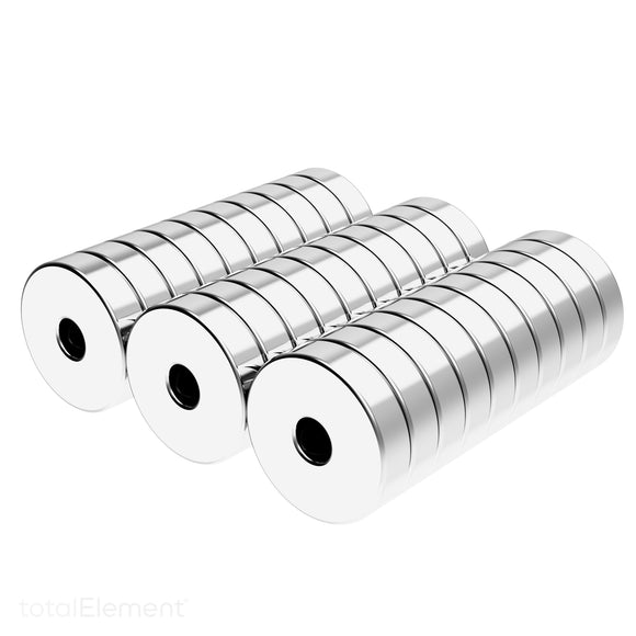 1/2 x 1/8 x 1/8 Inch Neodymium Rare Earth Ring/Donut Magnets N42 (30 Pack) - totalElement