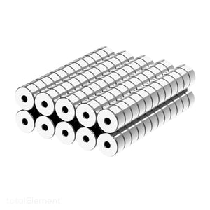 1/4 x 1/16 x 1/8 Inch Thin Neodymium Rare Earth Ring Magnets N42 (120 Pack) - totalElement