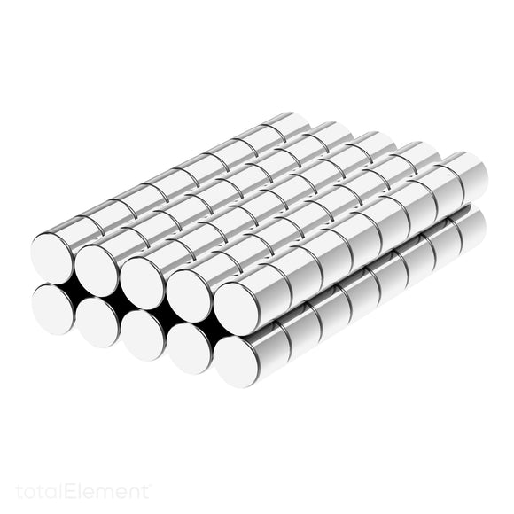 1/4 x 1/4 Inch Neodymium Rare Earth Cylinder Magnets N35 (80 Pack) - totalElement