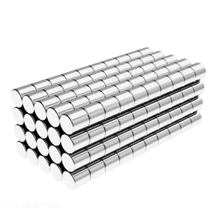 1/8 x 1/8 Inch Neodymium Rare Earth Cylinder Magnets N52 (200 Pack) - totalElement