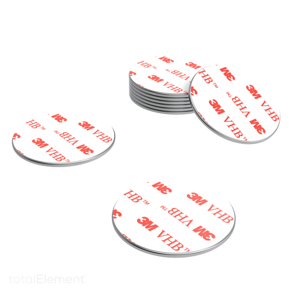 totalElement 1 inch Steel Disc with 3M Adhesive, Blank Metal Strike Plates (50 Pack)