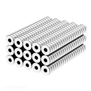 3/16 x 1/16 x 1/16 Inch Thin Neodymium Rare Earth Ring Magnets N42 (300 Pack) - totalElement