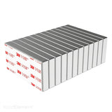1 x 1/2 x 1/8 Inch Strong Neodymium Rare Earth Block Magnets N42 with 3M Self-Adhesive (12 Pack)