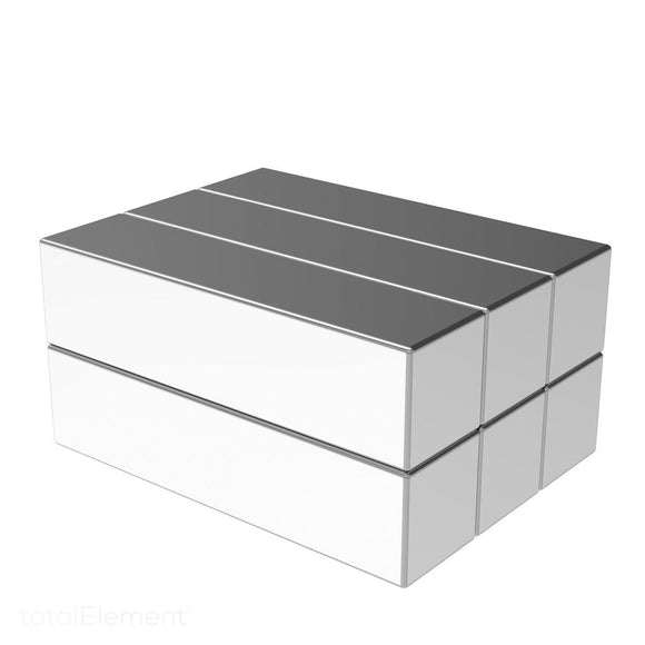 1 x 1/4 x 1/4 Inch Neodymium Rare Earth Bar Magnets N48 (6 Pack) - totalElement