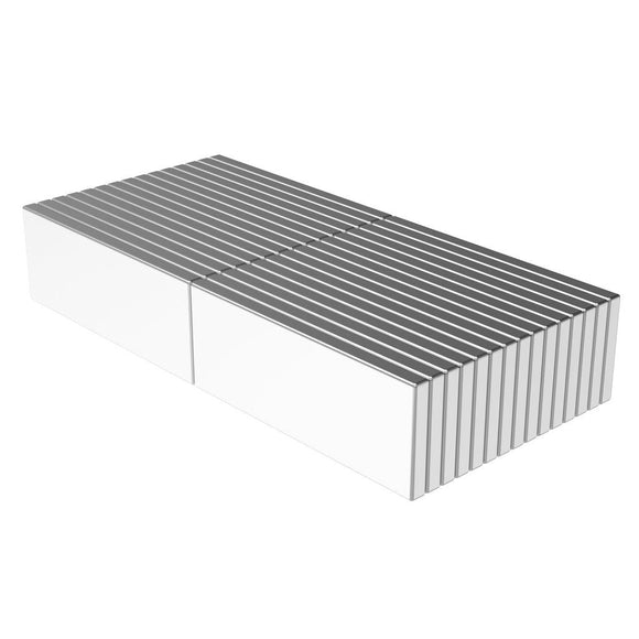 1 x 3/8 x 1/16 Inch Neodymium Rare Earth Block Magnets N52 (30 Pack) - totalElement