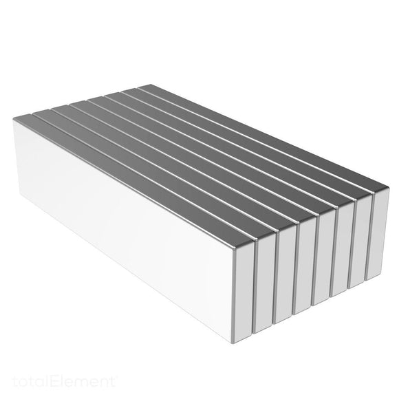 2 x 1/2 x 1/8 Inch Powerful Neodymium Rare Earth Bar Magnets N52 (8 Pack) - totalElement