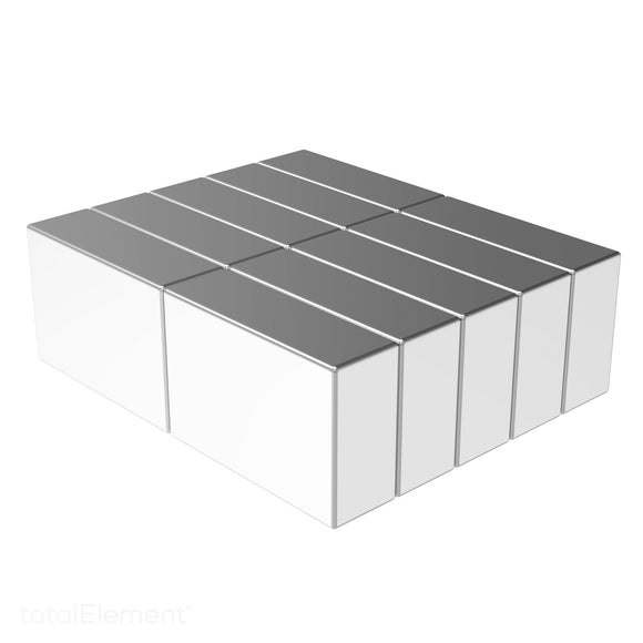 3/4 x 1/2 x 1/4 Inch Neodymium Rare Earth Block Magnets N42 (10 Pack) - totalElement