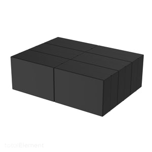 3/4 x 1/2 x 3/8 Inch Neodymium Rare Earth Block Magnets N52 with Waterproof Black Plastic Coating (6 Pack)