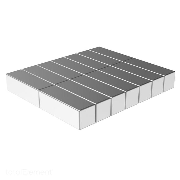 3/4 x 1/4 x 1/4 Inch Neodymium Rare Earth Bar Magnets N52 (14 Pack) - totalElement