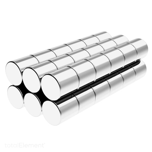 1/4 x 1/4 Inch Neodymium Rare Earth Cylinder Magnets N52 (36 Pack) - totalElement