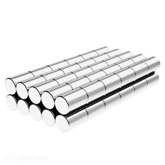 1/4 x 3/8 Inch Neodymium Rare Earth Cylinder Magnets N42 (60 Pack) - totalElement