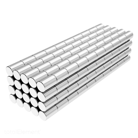 1/8 x 3/16 Inch Neodymium Rare Earth Cylinder/Rod Magnets N42 (200 Pack) - totalElement
