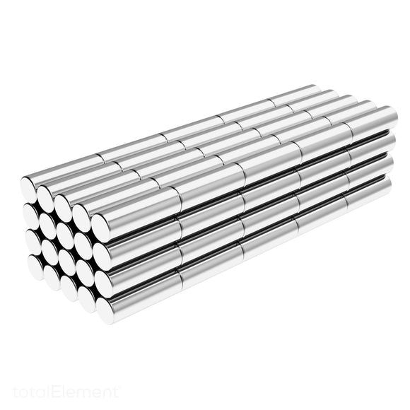 1/8 x 3/8 Inch Neodymium Rare Earth Cylinder/Rod Magnets N48 (100 Pack) - totalElement