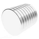1 x 1/8 Inch Large Neodymium Rare Earth Disc Magnets N48 (8 Pack)
