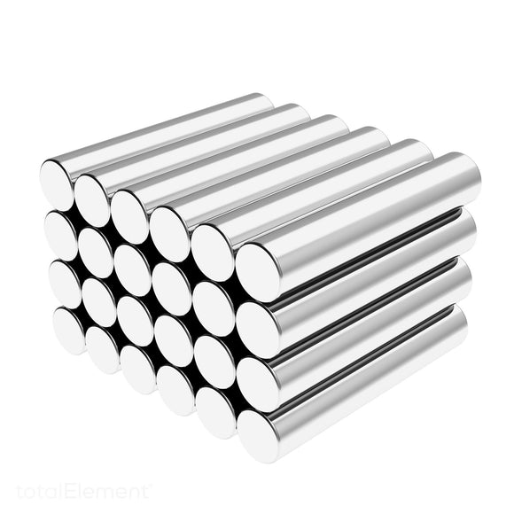 3/16 x 1 inch Neodymium Rare Earth Cylinder Magnets N42 (24 Pack)
