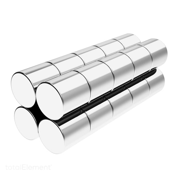 5/16 x 5/16 Inch Neodymium Rare Earth Cylinder Magnets N48 (20 Pack) - totalElement
