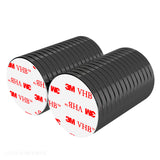 5/8 x 1/16 Inch Neodymium Rare Earth Disc Magnets N52 with Black Epoxy and 3M Self-Adhesive (30 Pack)