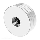 1.25 x 1/8 Inch Neodymium Rare Earth Countersunk Ring Magnets N52 (4 Pack)