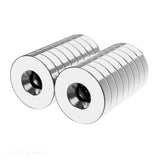 5/8 x 1/8 Inch Neodymium Rare Earth Countersunk Ring Magnets N42 (16 Pack)