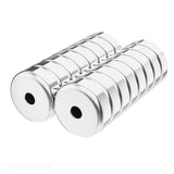 16mm Neodymium Rare Earth Countersunk Cup/Pot Mounting Magnets N42 (16 Pack)