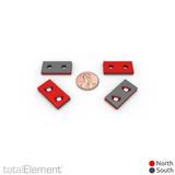 1 x 1/2 x 1/4 Inch Neodymium Rare Earth Countersunk Block Magnets N52 (8 Pack) - totalElement