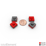 1/2 x 1/2 x 1/4 Inch Neodymium Rare Earth Double-Sided Countersunk Block Magnets N52 (10 Pack) - totalElement