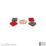 1/2 x 1/2 x 1/8 Inch Neodymium Rare Earth Countersunk Block Magnets N52 (24 Pack) - totalElement