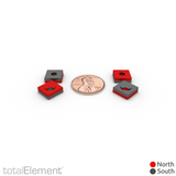 3/8 x 3/8 x 1/8 Inch Neodymium Rare Earth Countersunk Block Magnets N52 (36 Pack) - totalElement