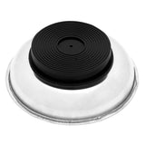 4.25 Inch Round Magnetic Parts Tray, Heavy-Gauge Polished Stainless Steel with Non-Toxic Lead-Free Rubber Base - totalElement