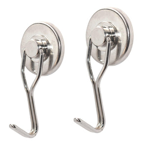 55lb Heavy-Duty Magnetic Swivel/Swing Hanging Hooks (2 Pack) - totalElement