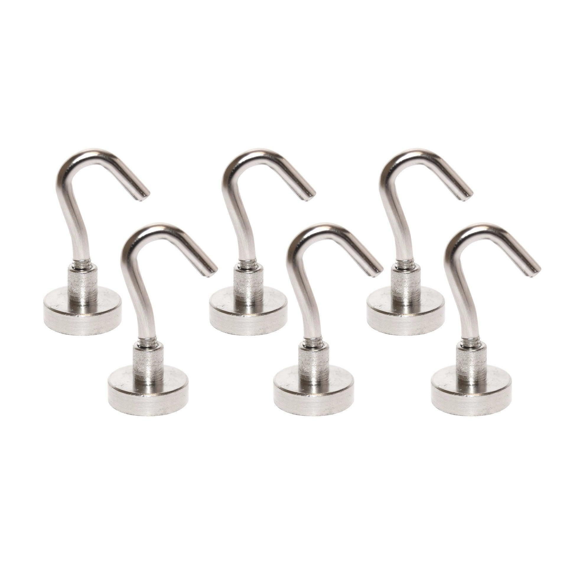 22lb Magnetic Hooks THCMagorilla Magnetic Hooks - 24 Pack Strong Neodymium Hooks (22LB Capacity) Multipurpose Magnetic Hangers