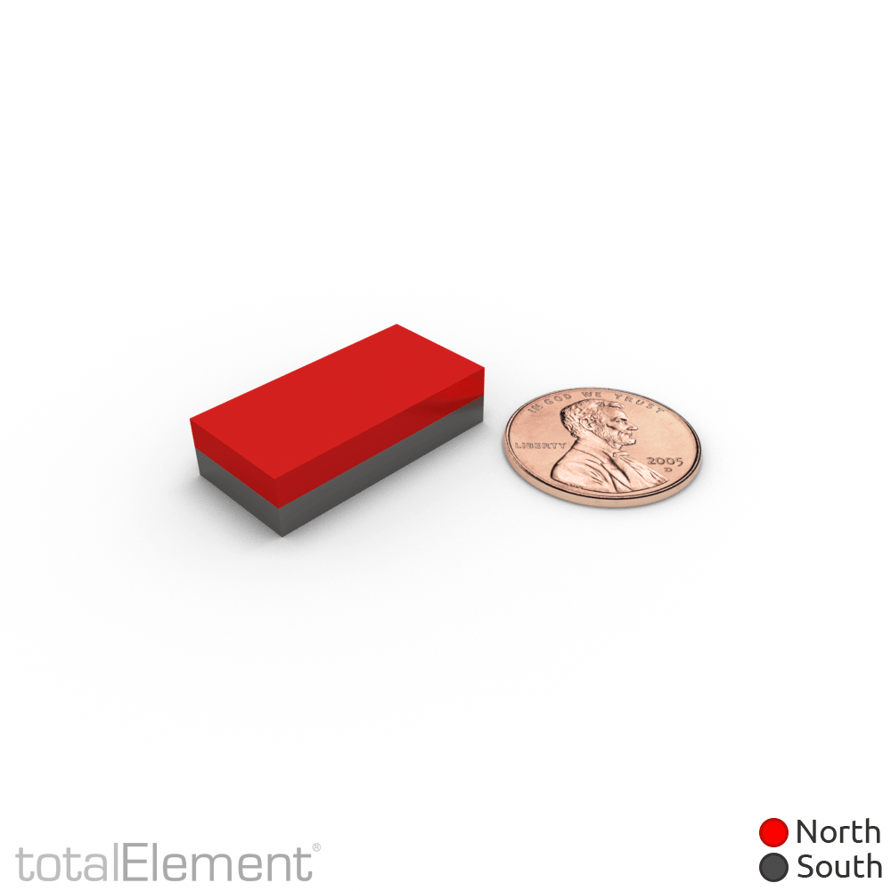 1 x 1/2 x 1/4 inch Neodymium Rare Earth Block Magnets N48 (5 Pack)