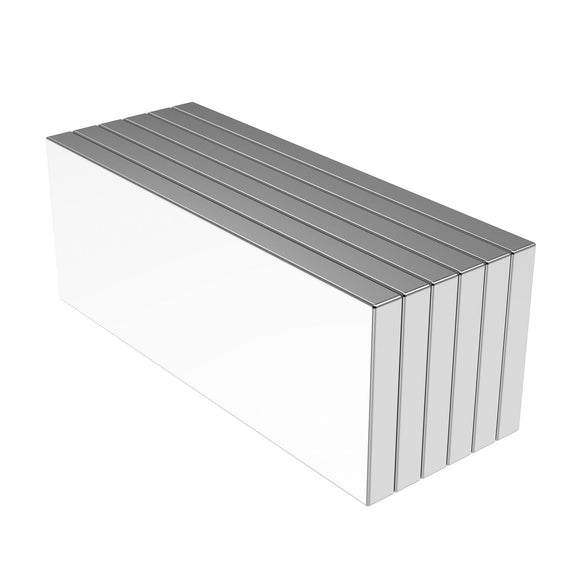 2 x 3/4 x 1/8 Inch Powerful Neodymium Rare Earth Block Magnets N35 (6 Pack) - totalElement