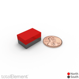 3/4 x 1/2 x 3/8 Inch Neodymium Rare Earth Block Magnets N52 with Waterproof Black Plastic Coating (6 Pack) - totalElement