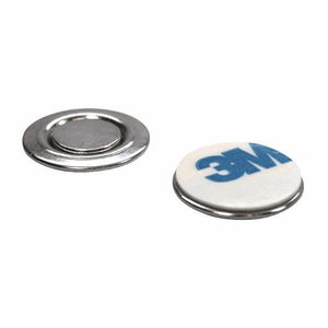 5/8 Inch Small Round Magnetic Fastener/ID Badge Holder with 3M Adhesive (30 Pack) - totalElement