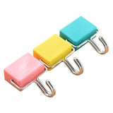All-Purpose Strong Magnetic Hooks, Pastel Pink, Yellow, Blue (3 Pack) - totalElement