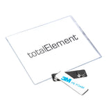 Magnetic Name Tag/ID Badge Holder with Adhesive Front (Silver) (10 Sets) - totalElement