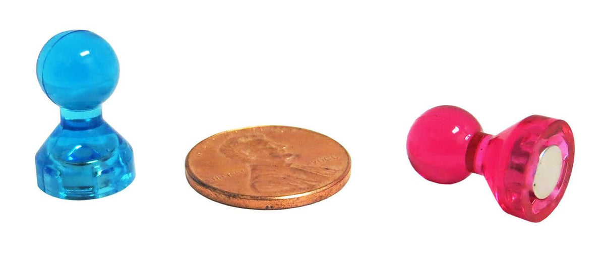 Small Assorted Color Translucent Magnetic Push Pins (48 Pack ...